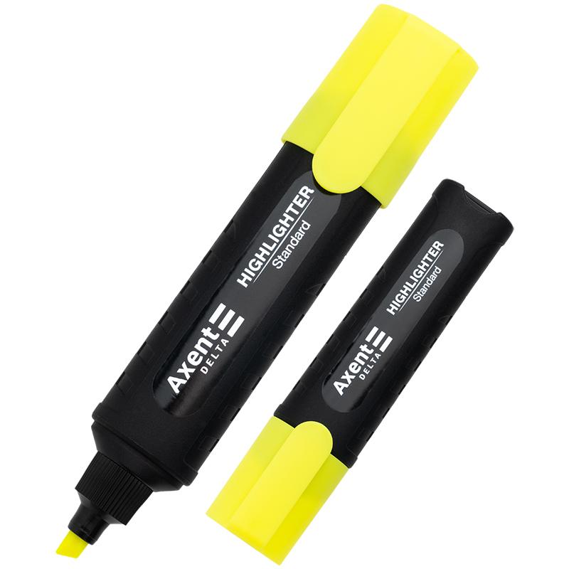 Маркер DELTA BY AXENT Highlighter Standard D2505-08, 1-5 мм, клиноподібний жовтий